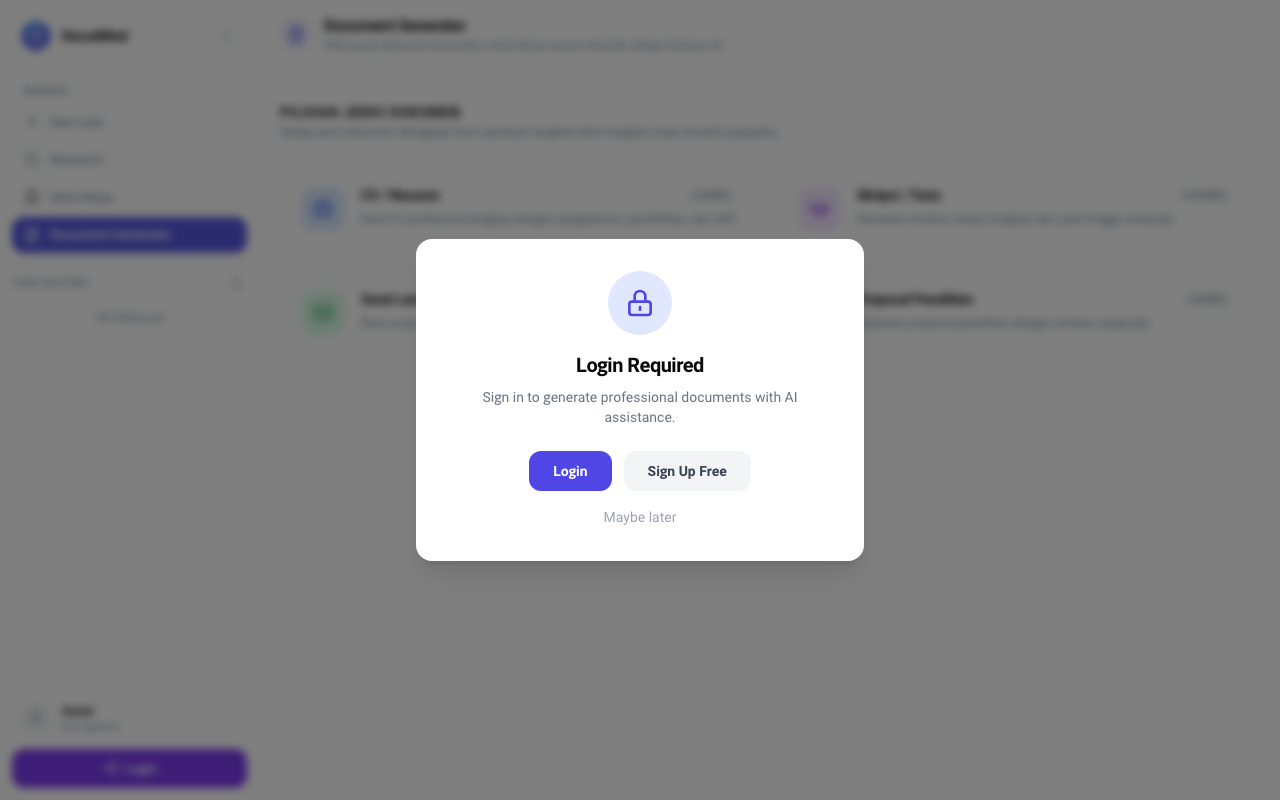 Login Required Gate Popup